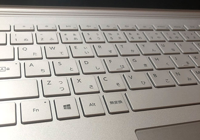 surfaceBook2キーボード